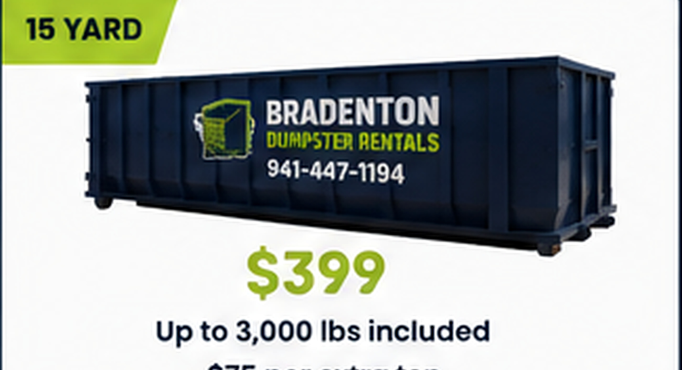 15 Yard Dumpster in Bradenton