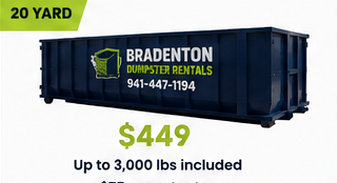 20 Yard Dumpster in Bradenton
